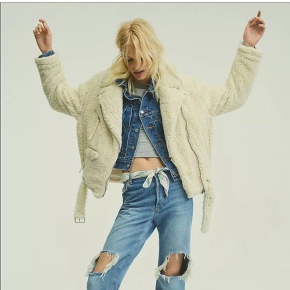 Free People So Cozy Slouchy Moto Jacket - Picture 2 of 14